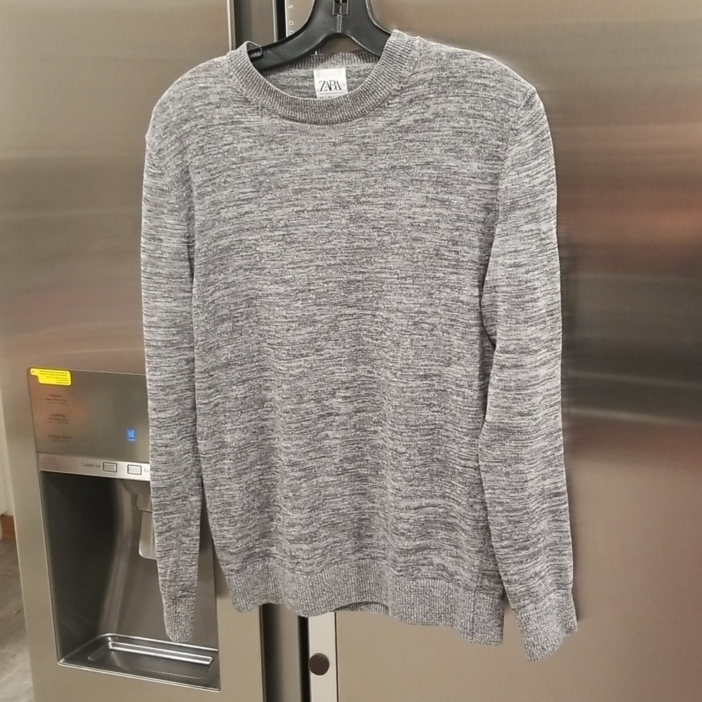 💕ZARA💕 Long Sleeve Swetshirt Top ~ Marled Grey Small EUC